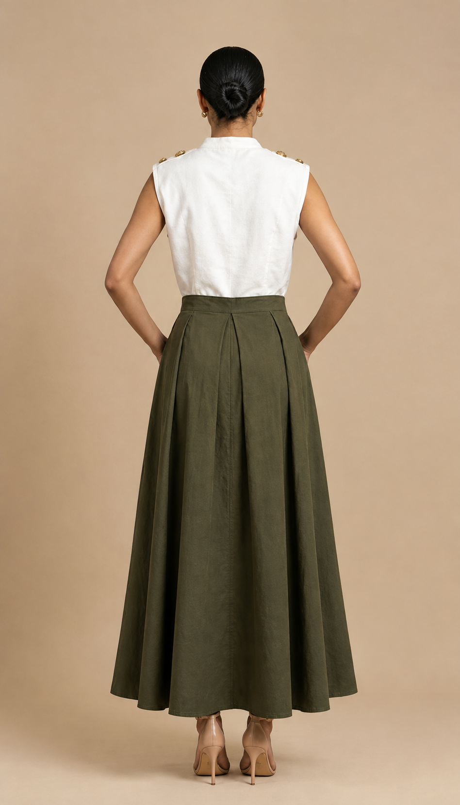 Ivory Jewel-Tie Top
