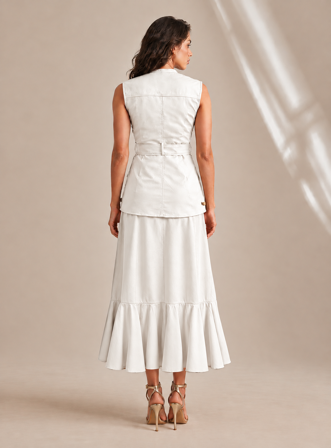 White Luxe Wrap Top