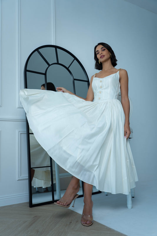 White Corset Dress