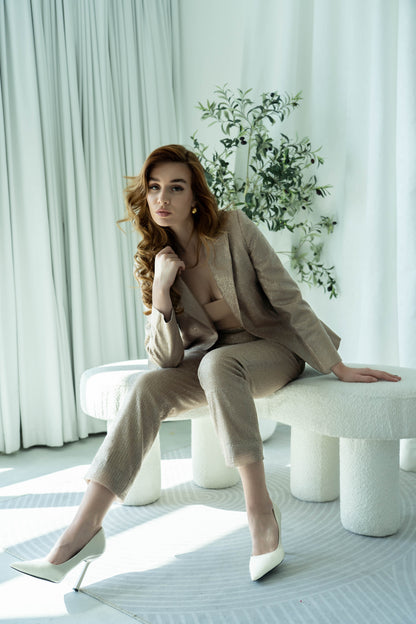 Metallic Blazer Set