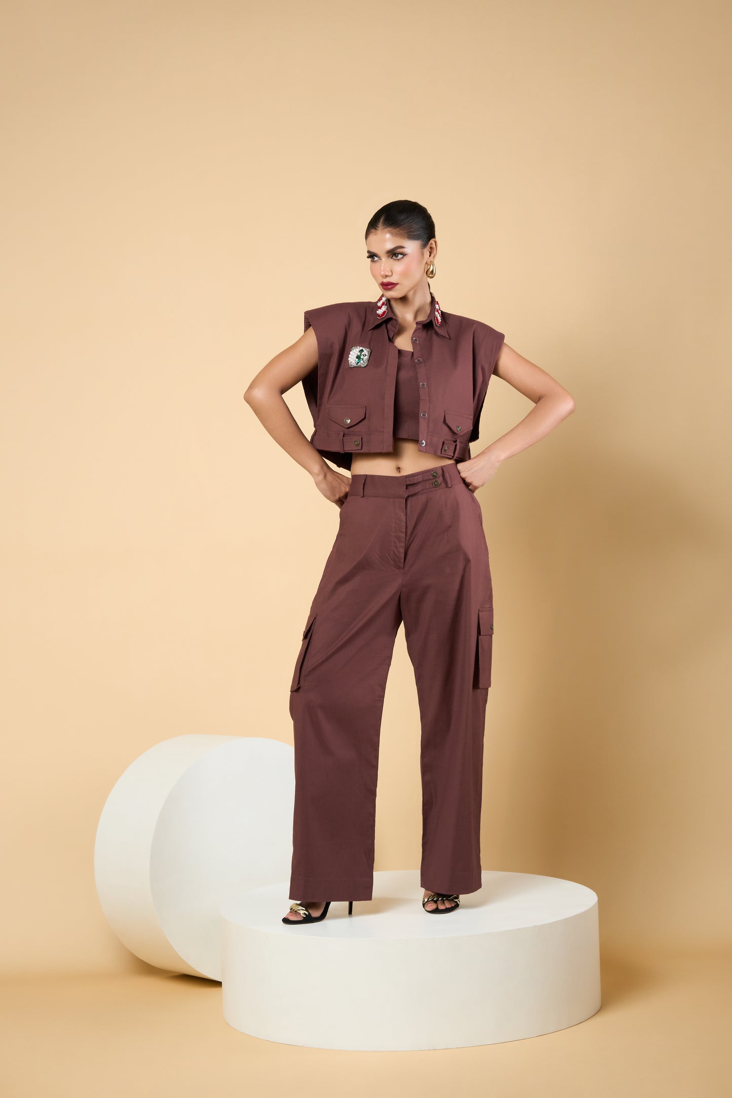 Brown Jacket Co-ord