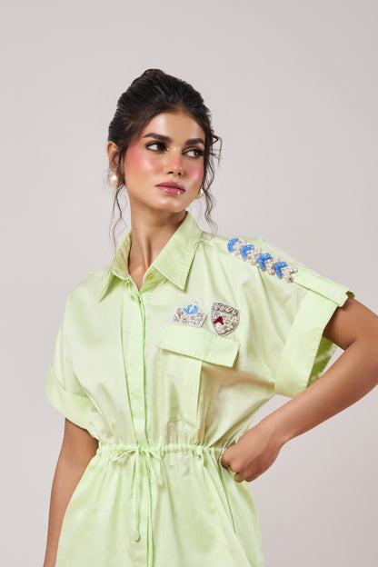 Embellished Lime Green Co-ord Set