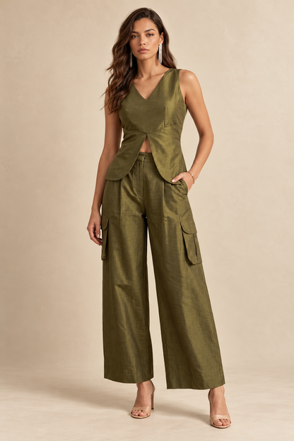 Olive Luxe – Tailored Top