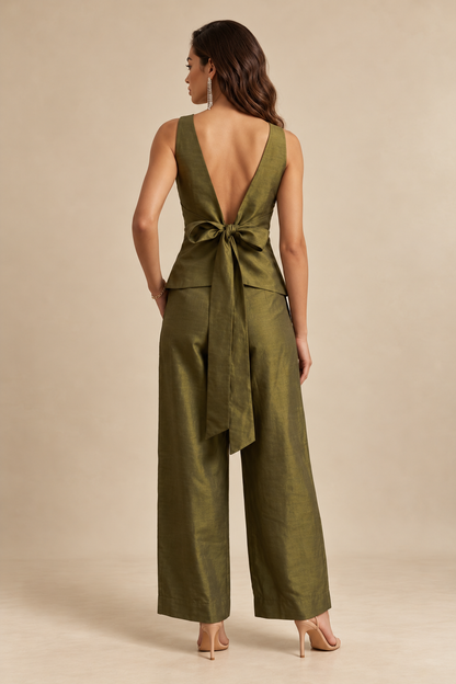 Olive Luxe – Tailored Two-Piece Co-Ord Set