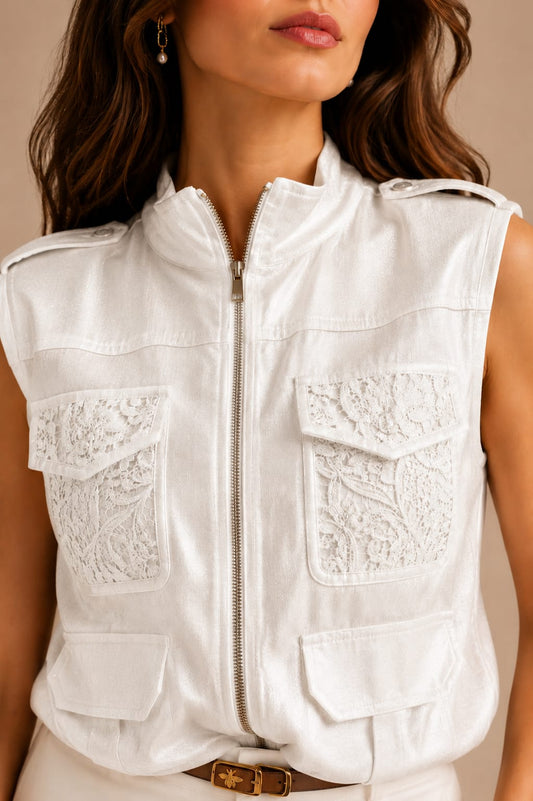 Silk Blend White Co-ord Set