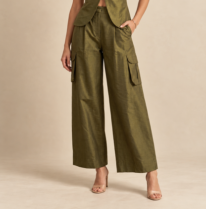 Olive Luxe – Tailored Utility Pant